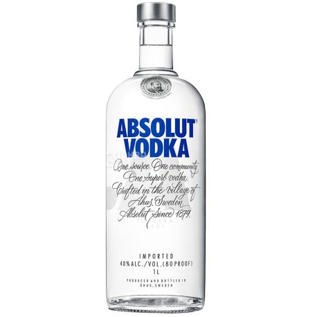 Водка Absolut 1 л 40%