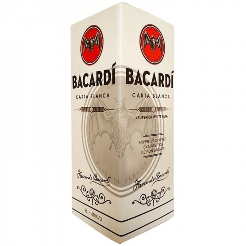 Ром Бакарди Карта Бланка 2 литра (bacardi carta blanca 2l) в тетрапаке