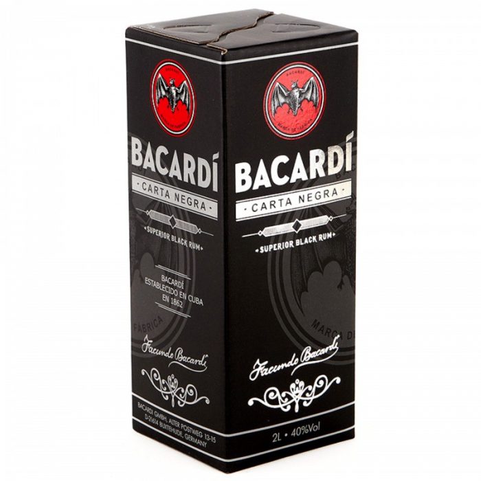 Ром Бакарди Карта Негра 2 литра (Bacardi carta negra 2л) в тетрапаке